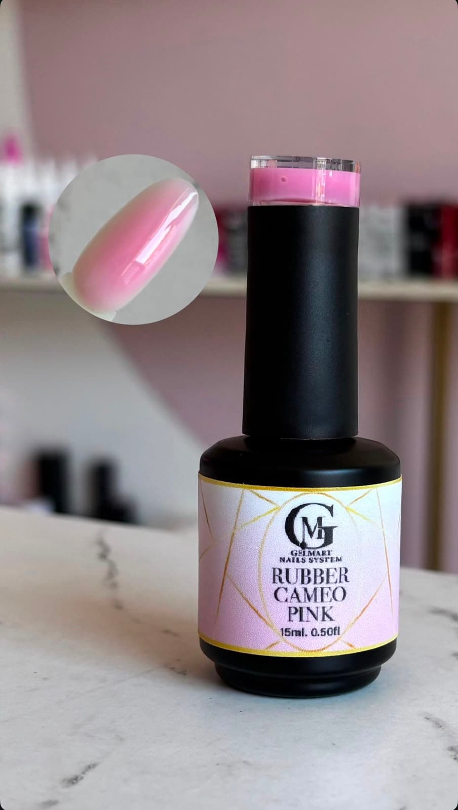 RUBBER CAMEO PINK GELMART 15 ML