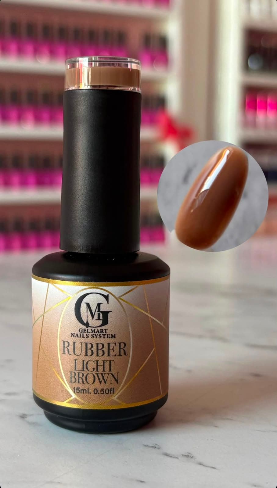 RUBBER LIGHT BROWN GELMART 15 ML