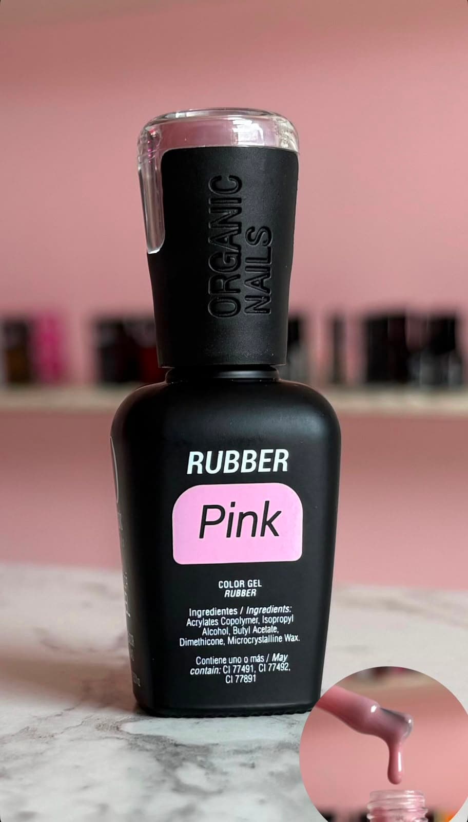 RUBBER ORGANIC PINK 15ML
